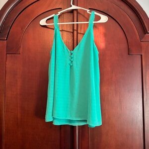 Naked Zebra Teal Sleeveless Tank Top Size Medium